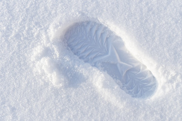 footprint in snow