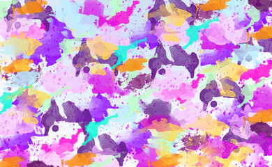 Abstract and modern splash brush colorful illustration background