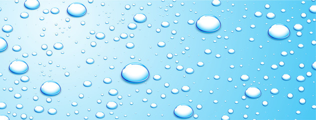 Banner with water drops.