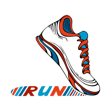 Running sport shoe symbol.