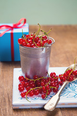 red current in bucket