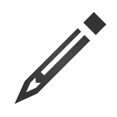 Pencil icon. Pencil flat logo. Pencil symbol illustration.