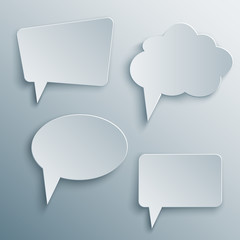 cutout speech bubbles vector