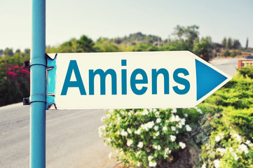 Amiens Road Sign