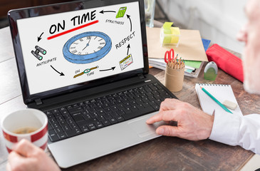 Concept of deadline on a laptop screen