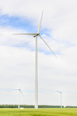 Fototapeta premium Windmills on the field.