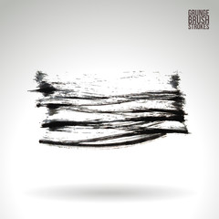 Brushstroke and texture. Vector design. Underline and border.