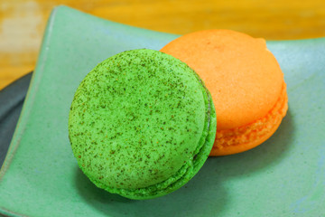 traditional french colorful macarons