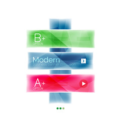 Colorful stripes glass geometric infographics. Business template