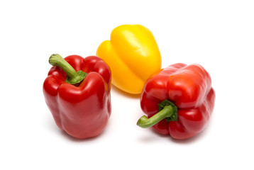 Sweet red pepper isolated on white background cutout