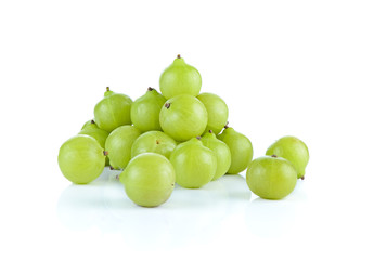 Indian gooseberry on white background
