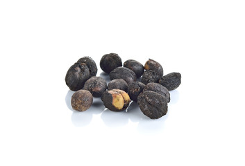 coffee beans dry on white background