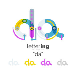 Linear business logo letter