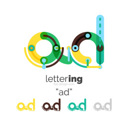 Linear business logo letter