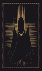 Tarot cards - back design, Monk