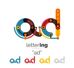 Letter logo line concept