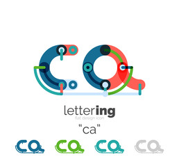 Letter logo line concept