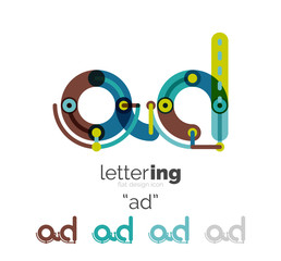 Letter logo line concept