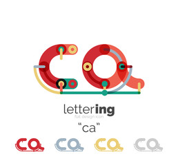 Letter logo line concept