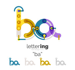 Letter logo line concept