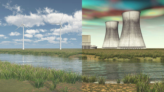 Erneuerbare Energien versus Atomkraft