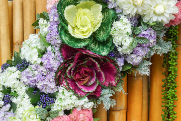 close up of wedding bouquet