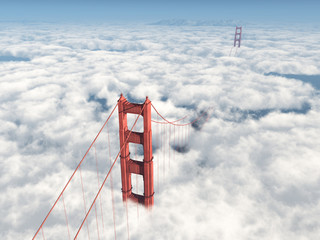 Panele Szklane Podświetlane  Most Golden Gate w San Francisco