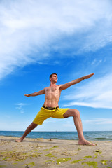 Fototapeta premium Man doing Yoga