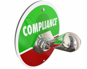 Compliance Follow Rules Laws Regulations Switch 3d Illustration