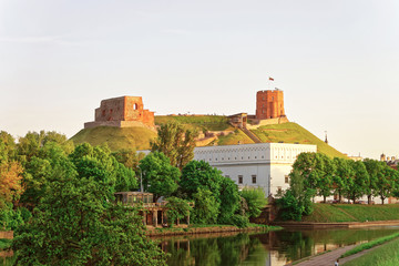 Upper Castle and quay at the Neris River