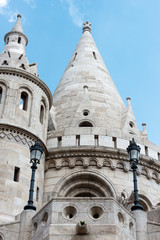 Fototapeta na wymiar Tower of the Fishermen's Bastion, Budapest