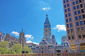 Obraz premium Philadelphia City Hall with William Penn sculpture on Tower