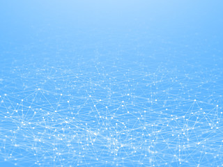 Futuristic shape. Blue abstract background