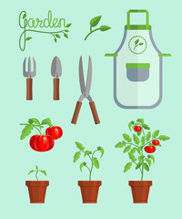 Garden set. Vector illustration