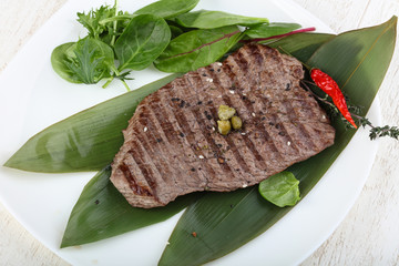 Grilled beef steak