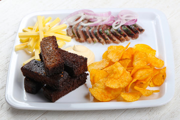 Snack mix - bread, chips and harring