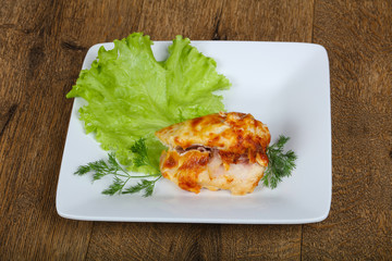 Chicken breast baked with cheese