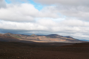 Fototapeta na wymiar Islanda: il paesaggio islandese il 20 agosto 2012. Il paesaggio islandese è considerato in tutto il mondo unico e diverso da qualsiasi altro sul pianeta