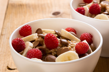 oatmeal in white bowl