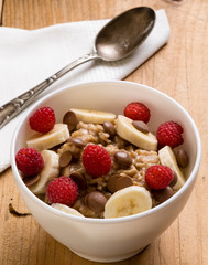 oatmeal in white bowl