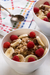 oatmeal in white bowl