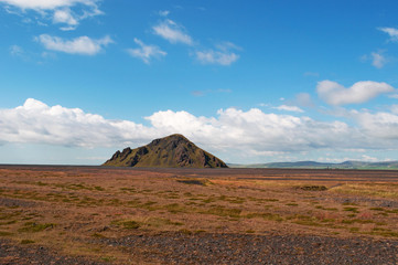 Islanda: vista panoramica del paesaggio islandese il 20 agosto 2012. Il paesaggio islandese &egrave; considerato in tutto il mondo unico e diverso da qualsiasi altro sul pianeta