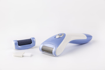 Electric foot file on a white background