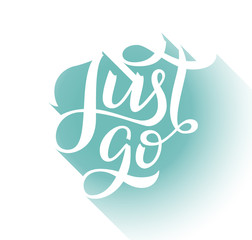 Just go lettering card