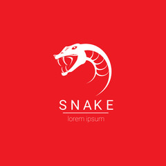 vector snake simple logo design element.