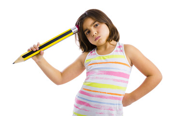 Little girl thinking