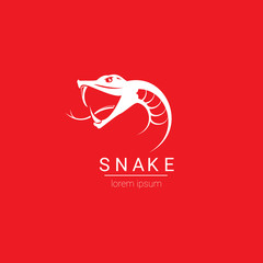 vector snake simple logo design element.