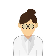 simple flat design medic or doctor icon vector illustration