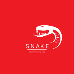 Obraz premium vector snake simple logo design element.
