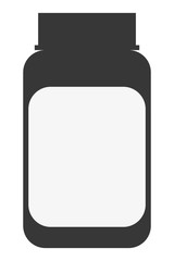 simple flat design medicine bottle icon vector illustration